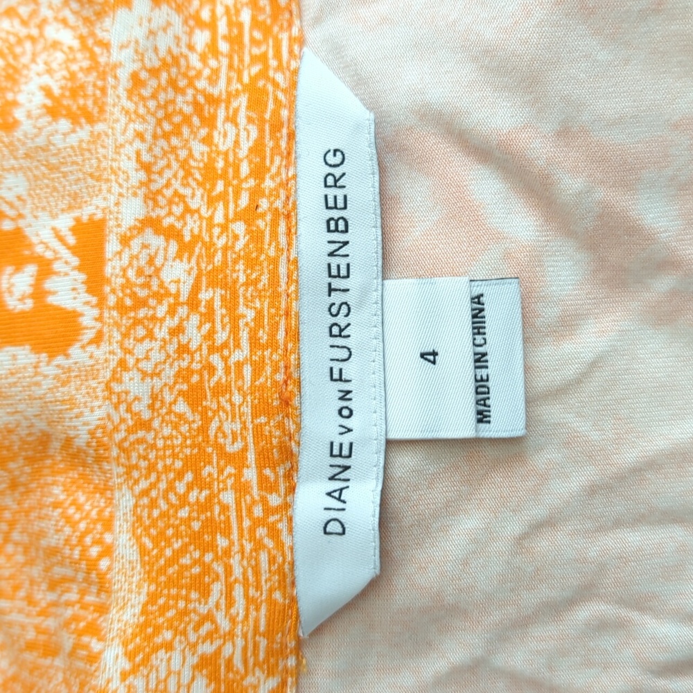 Diane Von Furstenberg Celeste Long Sleeve Romper in Orange Oasis Snakeskin 4 - Picture 6 of 11